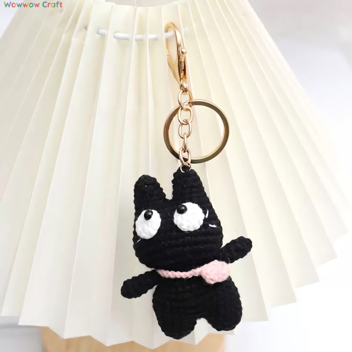 Pendants,Crochet Doll,Cute Handmade Crocheted Little Black Cat Doll - Hand-Crochet Doll